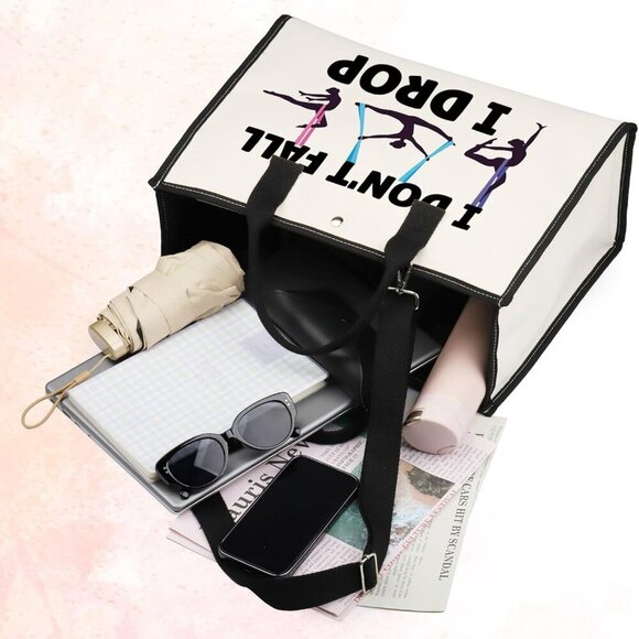 Aerialist Cosmetic Makeup Bag Aerial Yoga Gifts I Don't Fall I Drop Aerial Dance - Picture 2 of 7